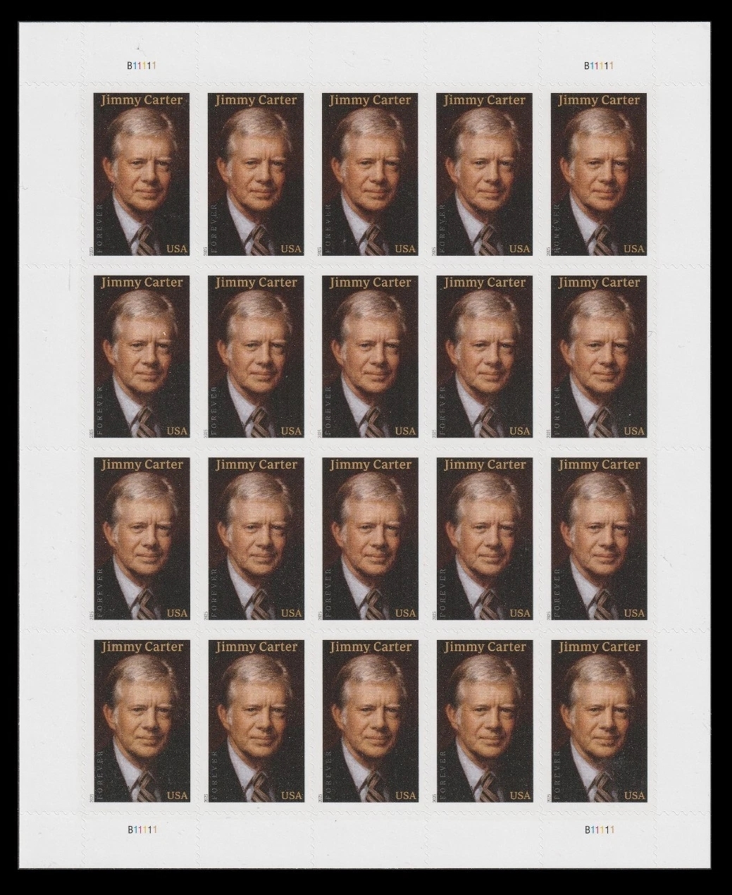 Scott #6043 Forever Sheet of 20, President Jimmy Carter